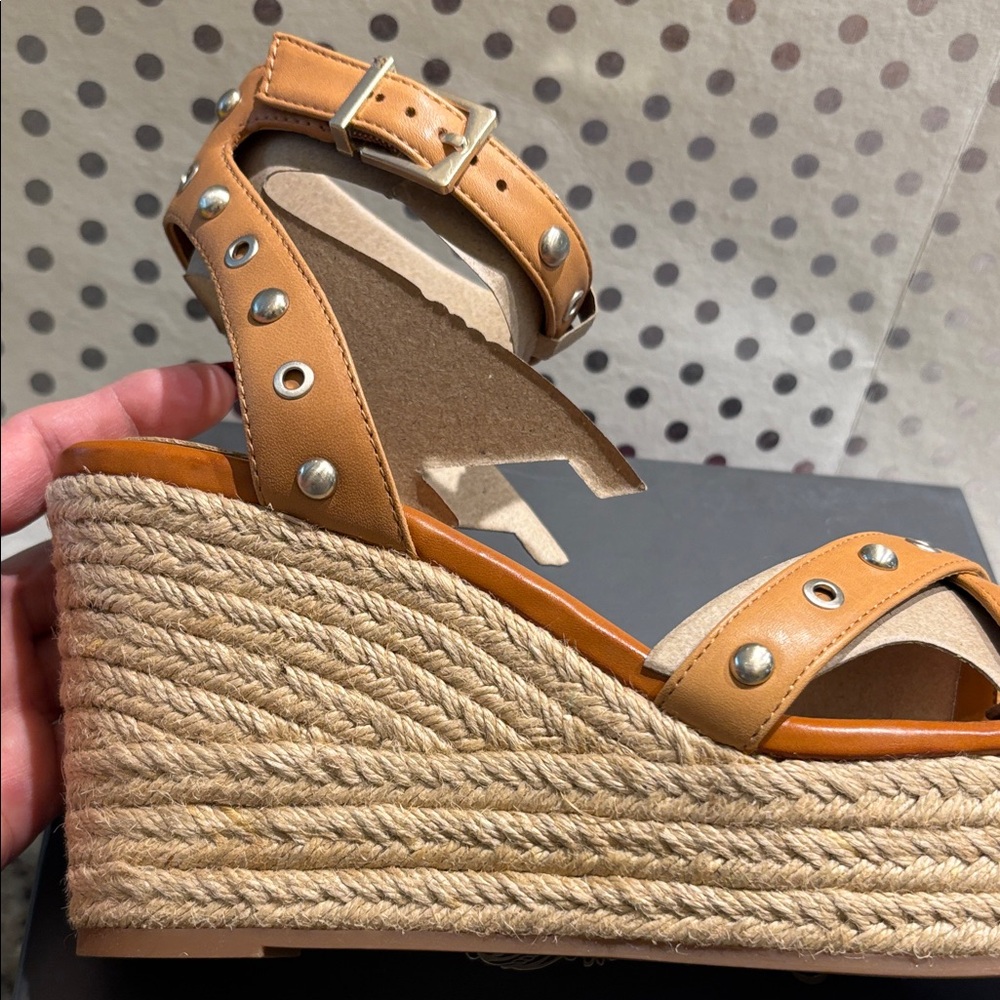 Vince Camuto Brown Wedge Sandals - Picture 3 of 4